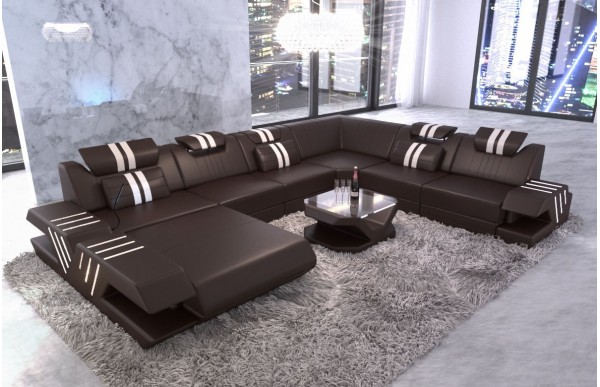 VENEDIG - XL-shape, left orientation, leather, lying function