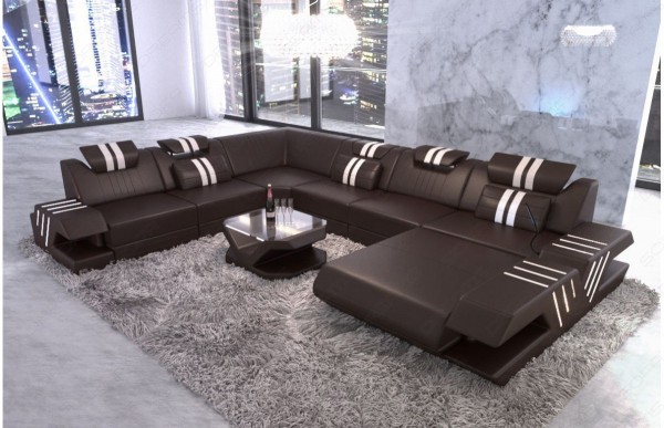 VENEDIG - XL-shape, right orientation, eco leather, lying...