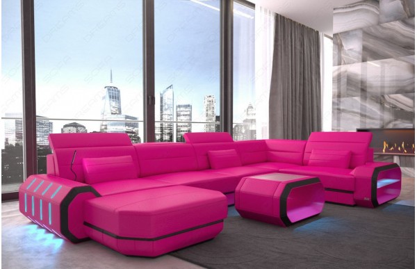 ROMA (K) - U-shape, left orientation, leather, lying function