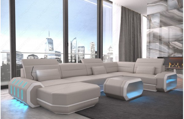 ROMA (K) - U-shape, left orientation, leather, lying function