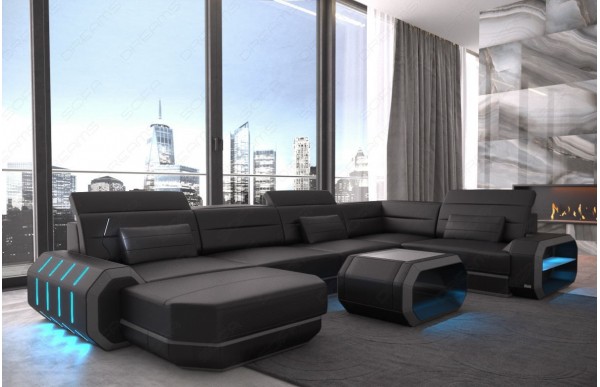 ROMA (K) - U-shape, left orientation, leather, lying function
