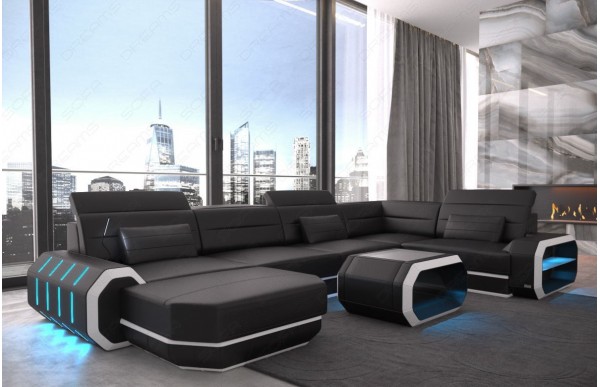 ROMA (K) - U-shape, left orientation, leather, lying function