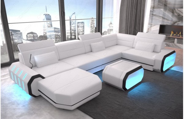 ROMA (K) - U-shape, left orientation, leather, lying function