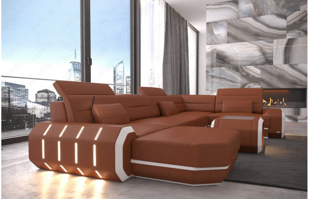 ROMA (K) - U-shape, left orientation, leather