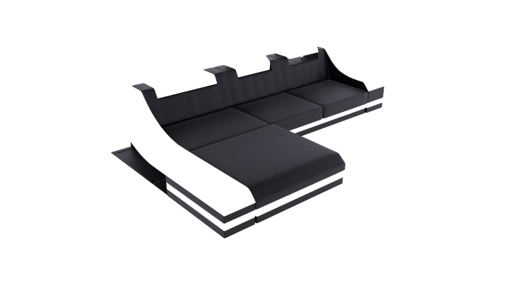 TURINO (K) - L-shape, left orientation, eco leather, lying function